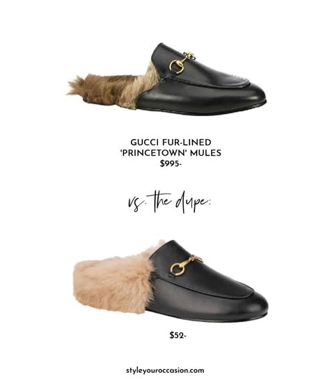 gucci fur mules dupe|Gucci knock off.